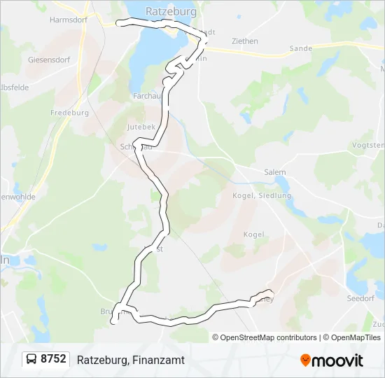 8752 Bus Line Map