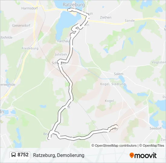 8752 Bus Line Map