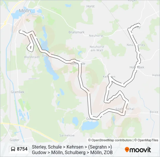 8754 Bus Line Map
