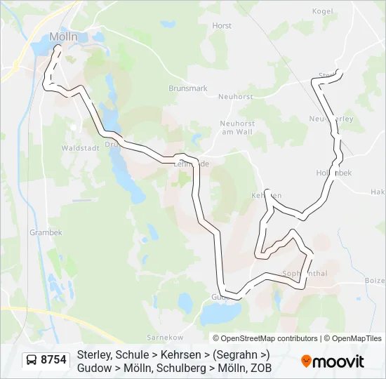 8754 Bus Line Map