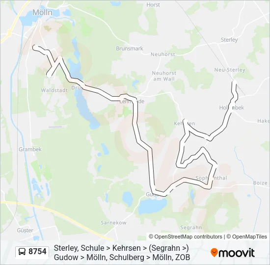 8754 Bus Line Map
