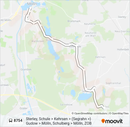 8754 Bus Line Map
