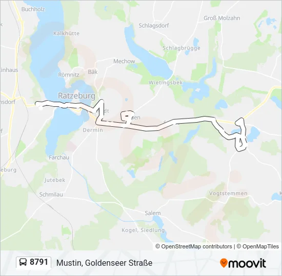 8791 Bus Line Map