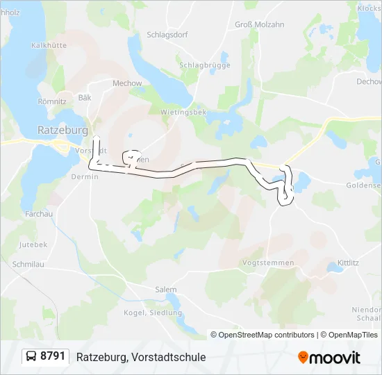 8791 Bus Line Map
