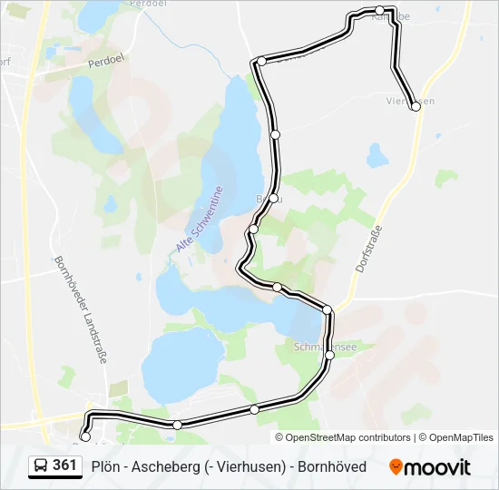 361 Bus Line Map