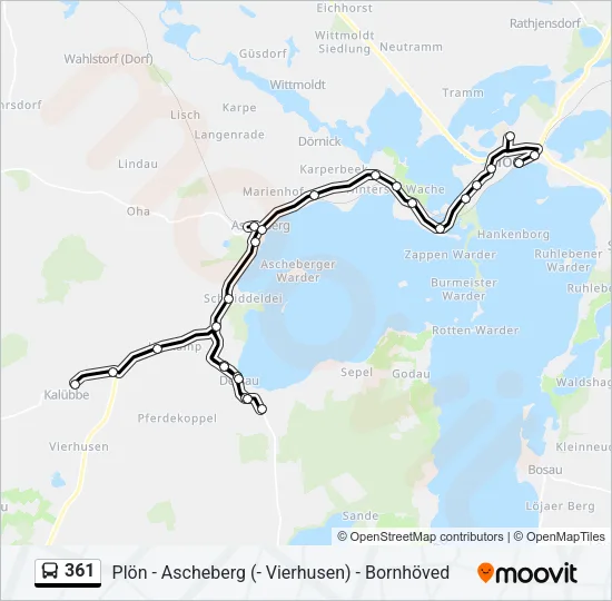 361 Bus Line Map