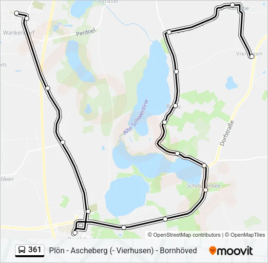 361 Bus Line Map
