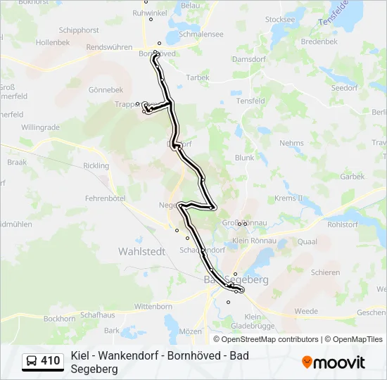 410 Bus Line Map