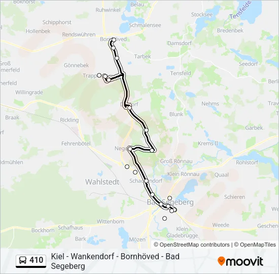 410 Bus Line Map
