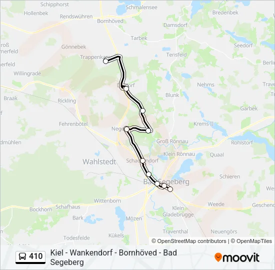 410 Bus Line Map