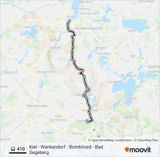 410 Bus Line Map