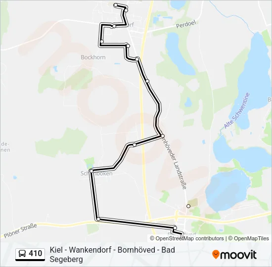 410 Bus Line Map
