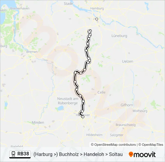 RB38 Train Line Map