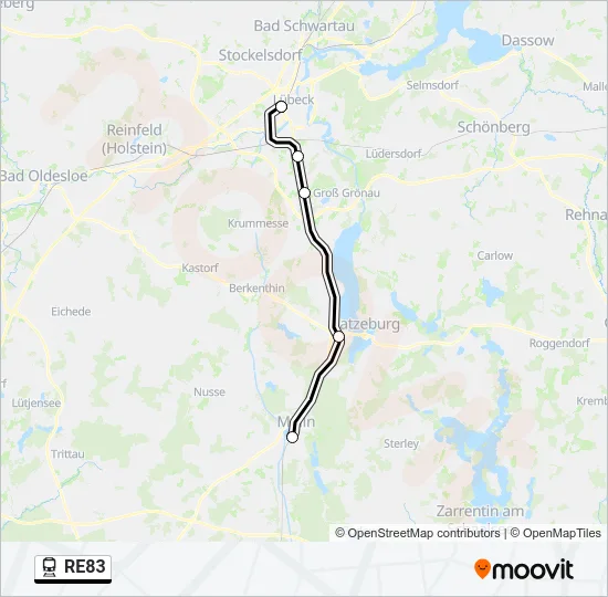 RE83 Train Line Map
