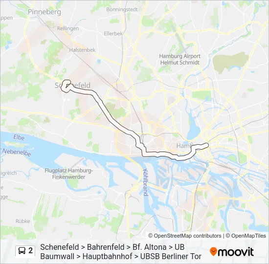 Автобус 2: карта маршрута