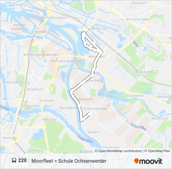 220 Bus Line Map