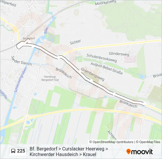 225 Bus Line Map