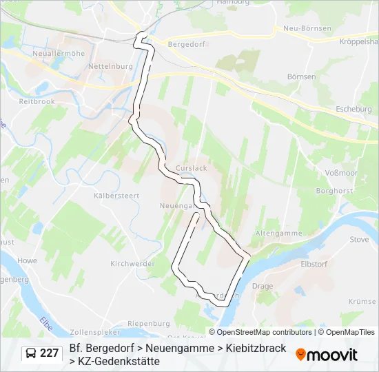 Автобус 227: карта маршрута