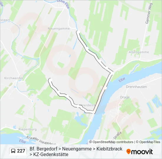 Автобус 227: карта маршрута
