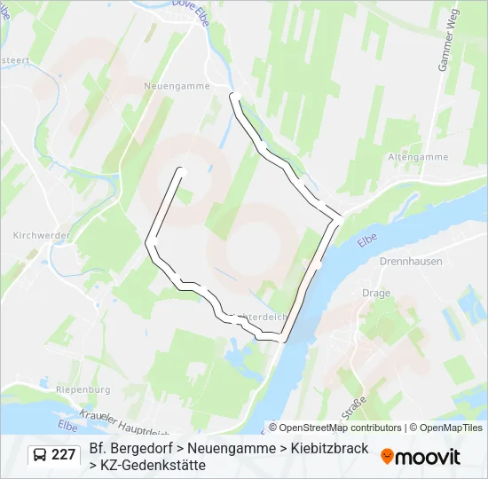 Автобус 227: карта маршрута
