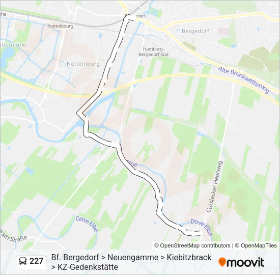 Автобус 227: карта маршрута