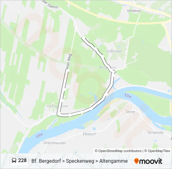 Автобус 228: карта маршрута
