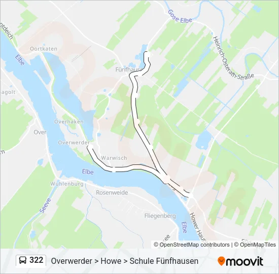322 Bus Line Map