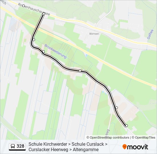 328 bus Line Map