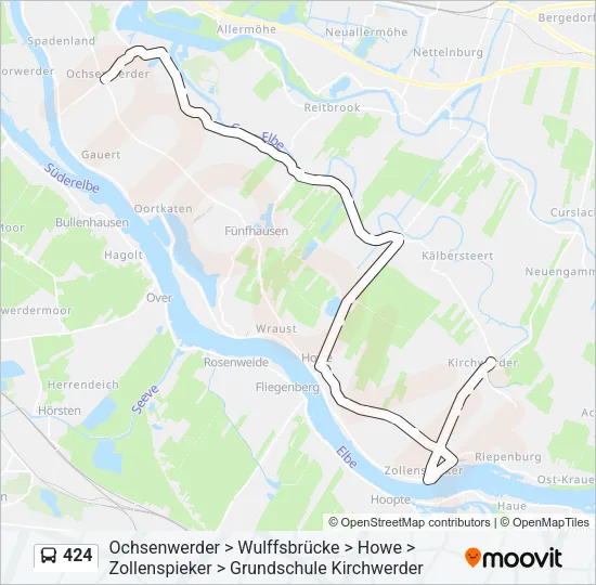 424 Bus Line Map