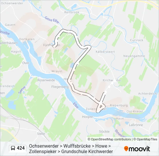 424 Bus Line Map
