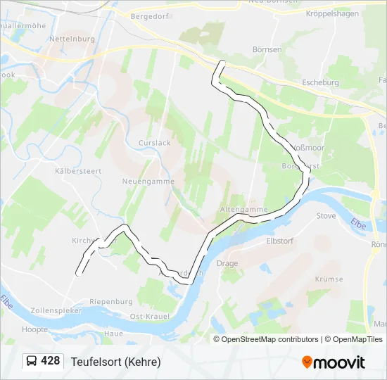 428 Bus Line Map