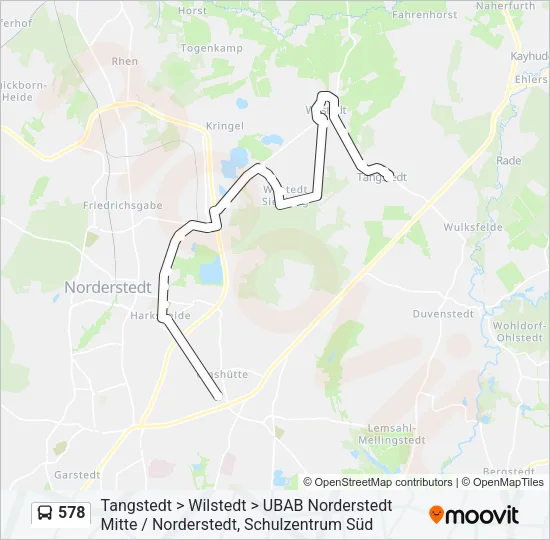 578 Bus Line Map