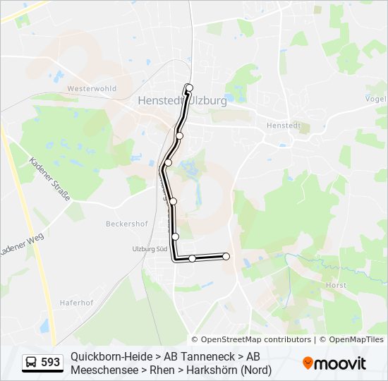 593 Route: Fahrpläne, Haltestellen & Karten - A Henstedt-Ulzburg