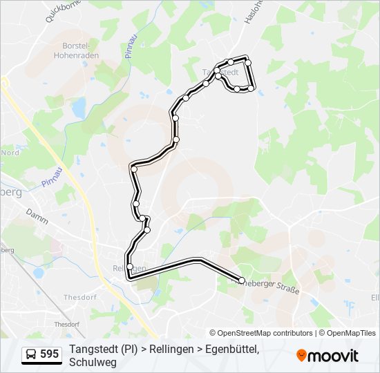 595 bus Line Map