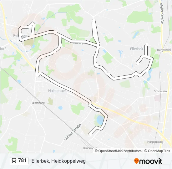 781 Bus Line Map