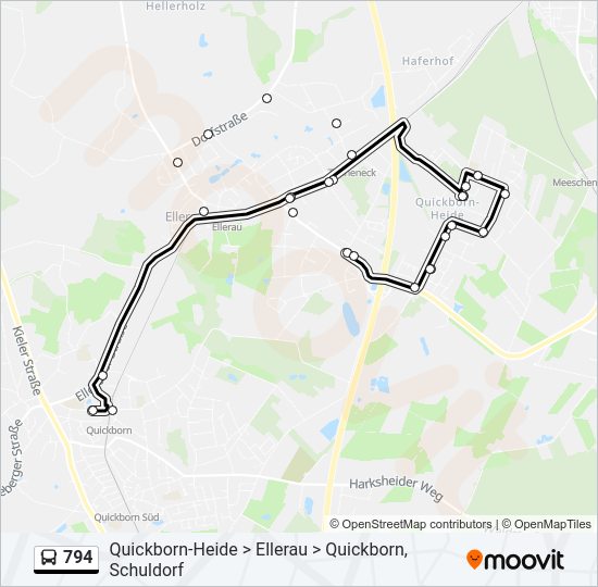 794 bus Line Map