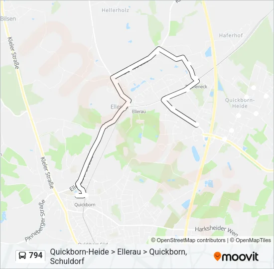 794 Bus Line Map