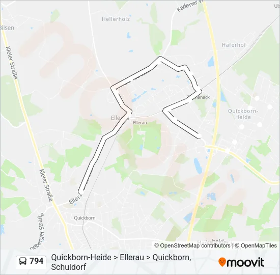 794 Bus Line Map