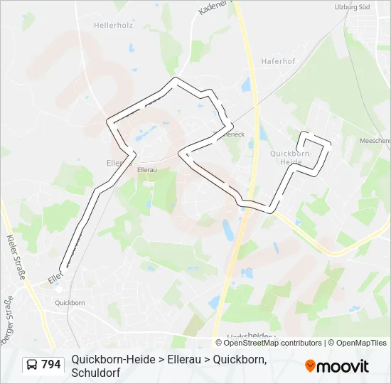 794 Bus Line Map
