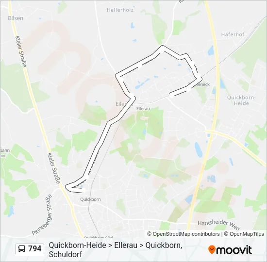 794 Bus Line Map