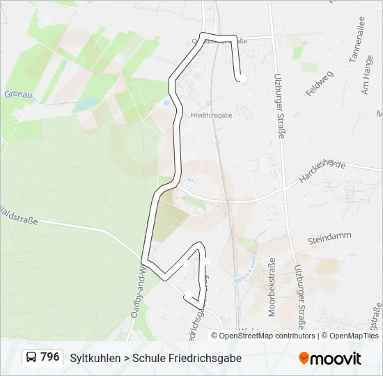 796 Bus Line Map