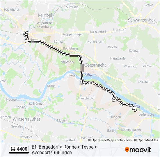 4400 bus Line Map