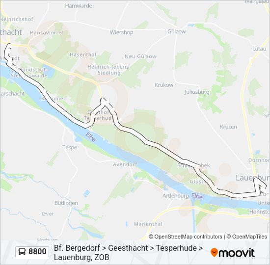 Автобус 8800: карта маршрута