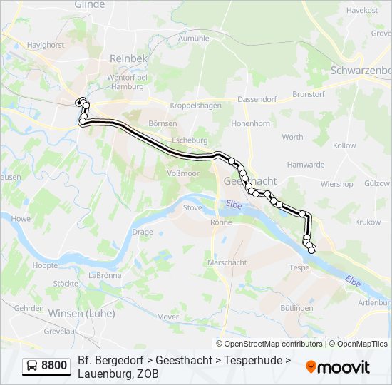 8800 bus Line Map