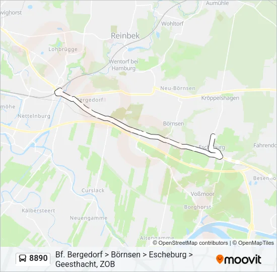 8890 Bus Line Map