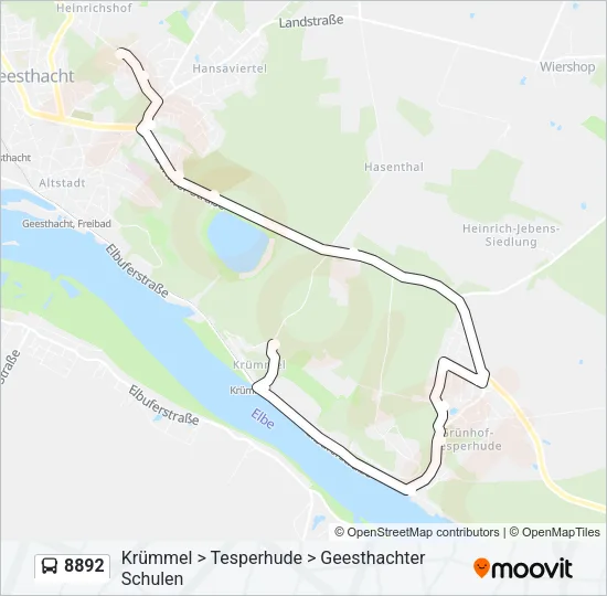 8892 Bus Line Map