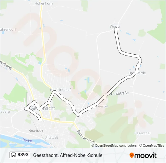 8893 Bus Line Map