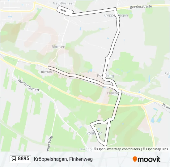 8895 Bus Line Map