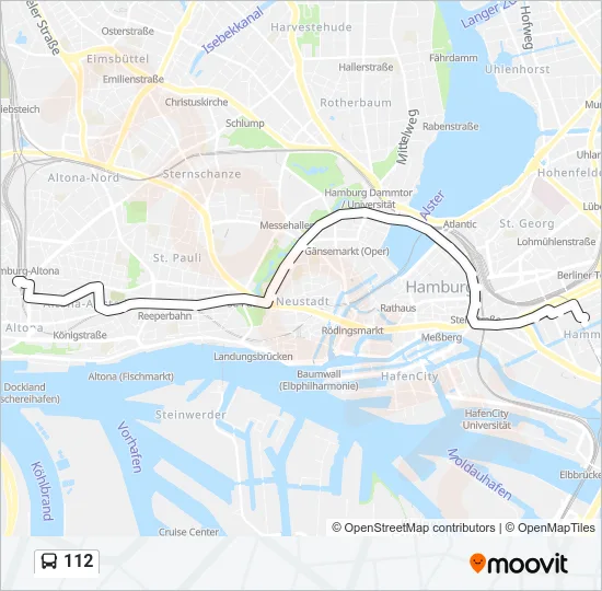 Автобус 112: карта маршрута