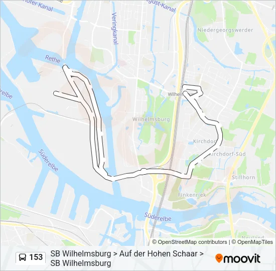153 Bus Line Map